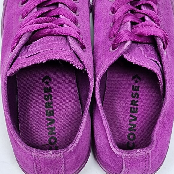 Converse Chuck Taylor All Star Unisex M7 W9 Purple Suede Low Top Sneakers - Picture 9 of 9